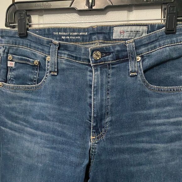 AG The Farrah High Rise Skinny Ankle Jeans Size 30R - Picture 2 of 8